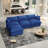Rinnes 111'' Upholstered Sofa, Modular Sectional Sofa Cloud Sofa with Ottoman 4 Seat Down Fill Cushions Soft Couches for Living Room, Linen Blend-841561989