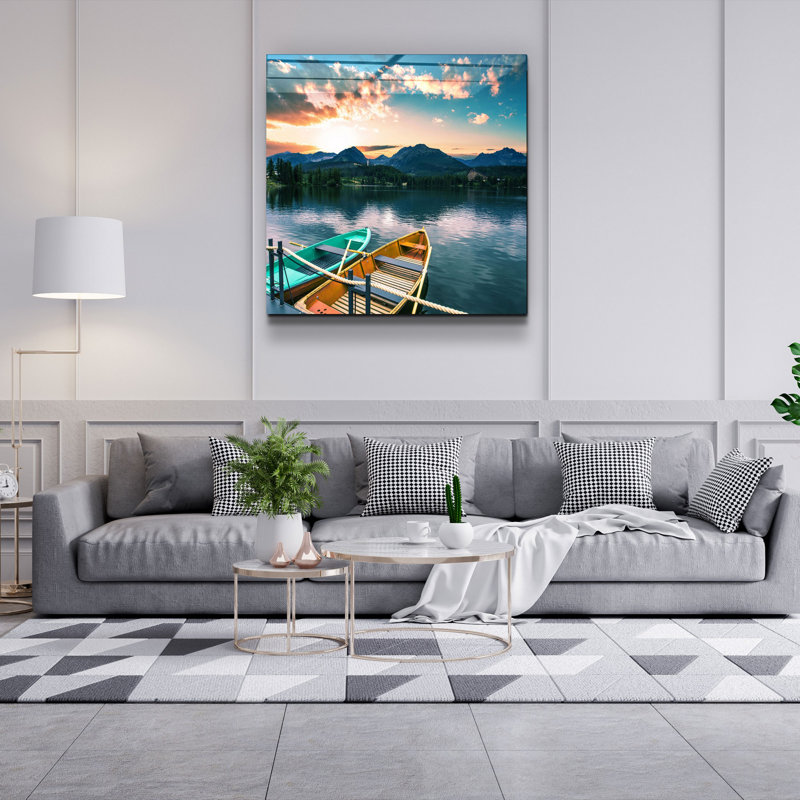 Elegant Decorative Tempered Glass Painting, 40 x 40 Inches | 100% Tempered Glass, Thickness: 0.16 Inches | UV Printing for Vibrant Colors & Durability | Perfect for Home Decor & Art Enthusiasts