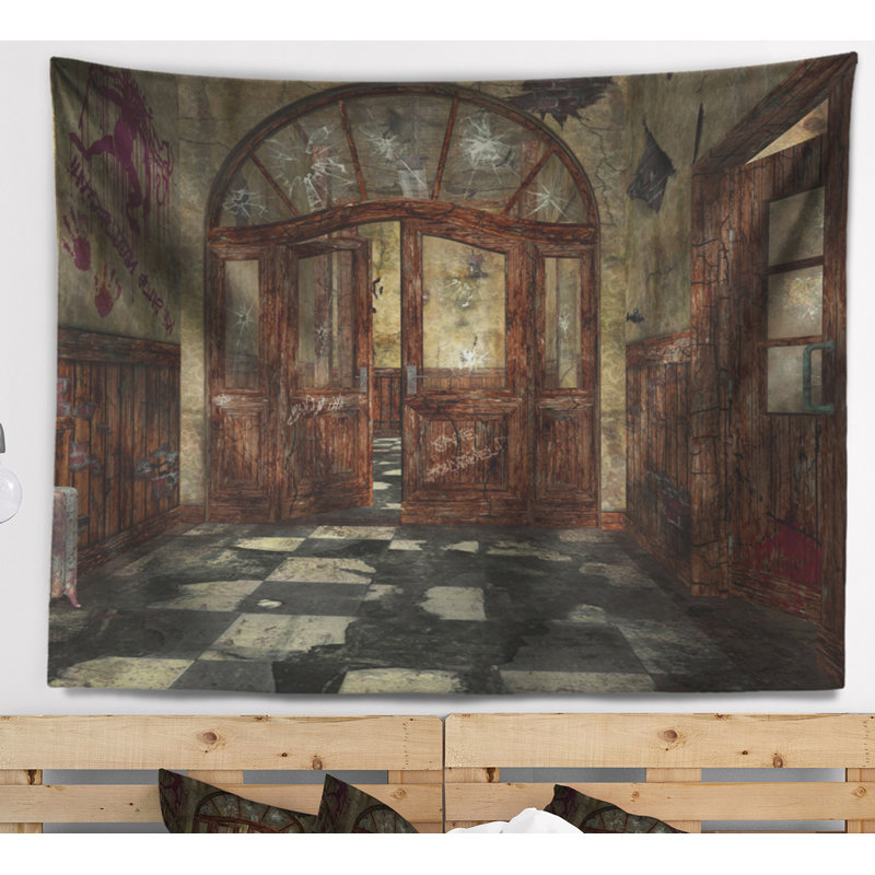 Tapisserie intérieure abandonnée, H 50 po x l 60 po