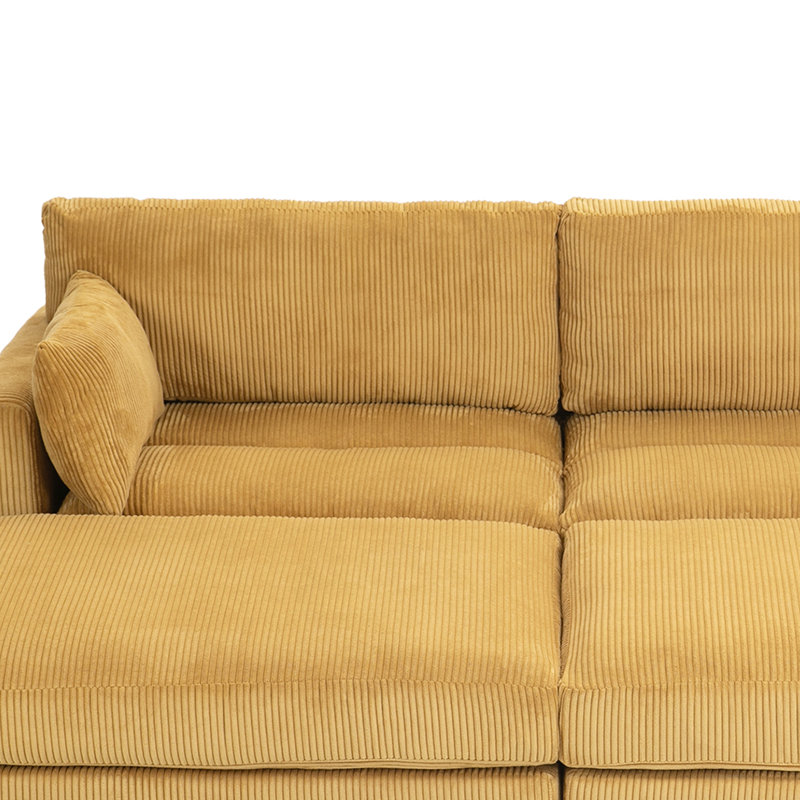 Bentura 221.5Cm Square Arms Modular Sofa, Orange