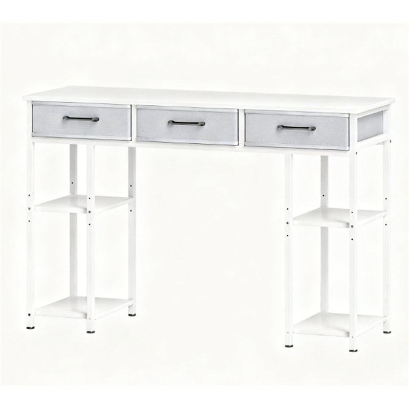 Petit bureau d'ordinateur (ne pas inclure les tabourets), Blanc