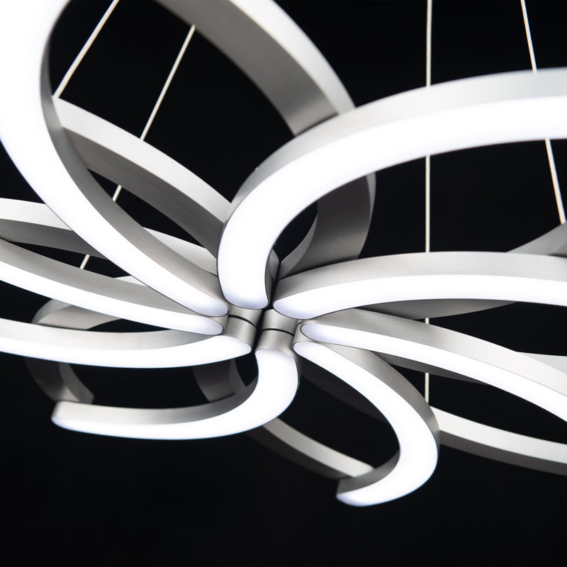 Bloom 1 - Light LED Pendant, Brushed Aluminum