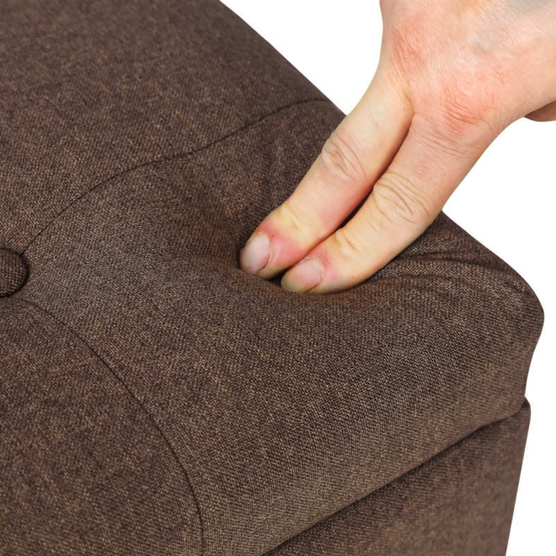 Cosmas Upholstered Ottoman, Brown