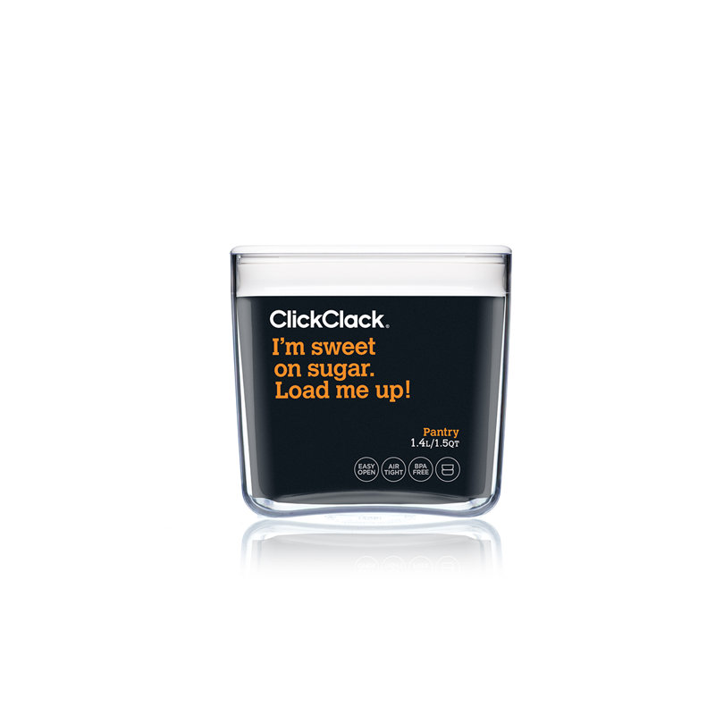 ClickClack 1,5 pte Boîte cubique, Blanc / Transparent