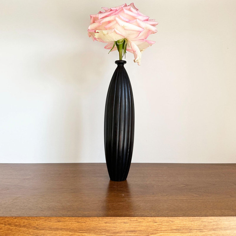 Ebony Wood Collection Wood Table Vase
