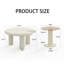 Beige Living Room Coffee Table , Round Edge, Straightforward Assembly And Use Modern In Cream For Area, Easy To Put Together