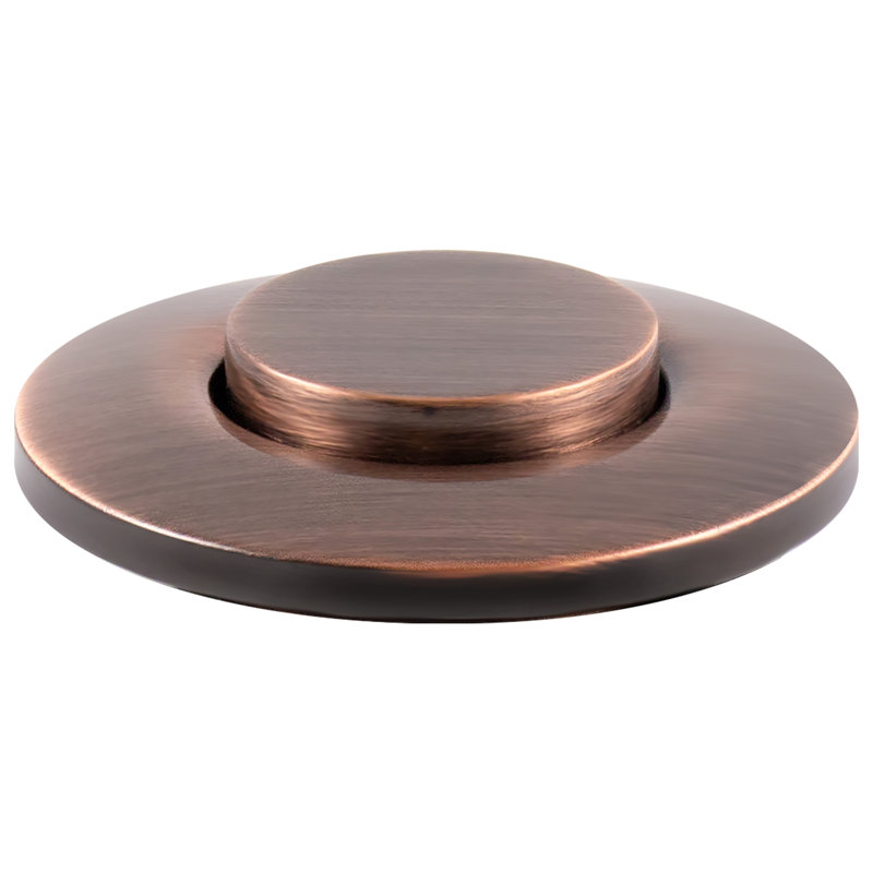 Sink Top Waste Disposal Air Switch and Dual Outlet Control Box, Flush Button, Antique Copper