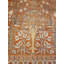 Tapis unique en laine noué à la main beige et rouille de 9 pi x 12 pi avant 1900