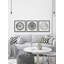 «Circle Bloom Triptych», ensemble de 3 reproductions encadrées sur papier-29534926