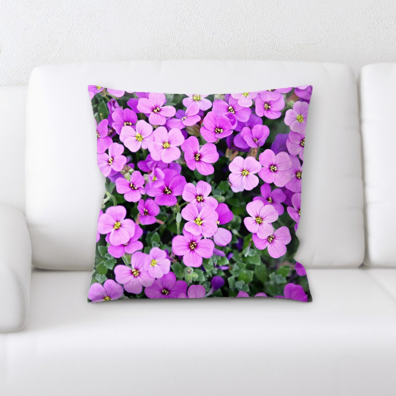 Floral Microsuede Throw Pillow