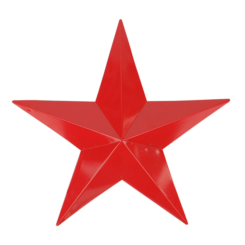 Décoration murale d'extérieur rustique Country Country, H 15 po x l 15 po x p 1,5 po, Rouge écarlate