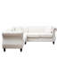 Canapé modulaire de coin de 83,5 po, 5 avec 3 coussins. Canapé modulaire en forme de L, structure en bois, attrait moderne épuré. Conception épurée pour la chambre à coucher et le bureau. Structure solide