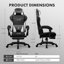 GTPLAYER GAMING CHAIR Adjustable Reclining Ergonomic Faux Leather Swiveling PC & Racing Game Chair-106239687