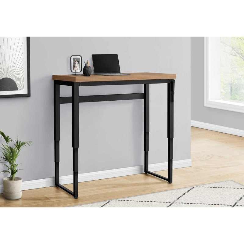 Adjustable Standing Computer Desk, Brown/Black