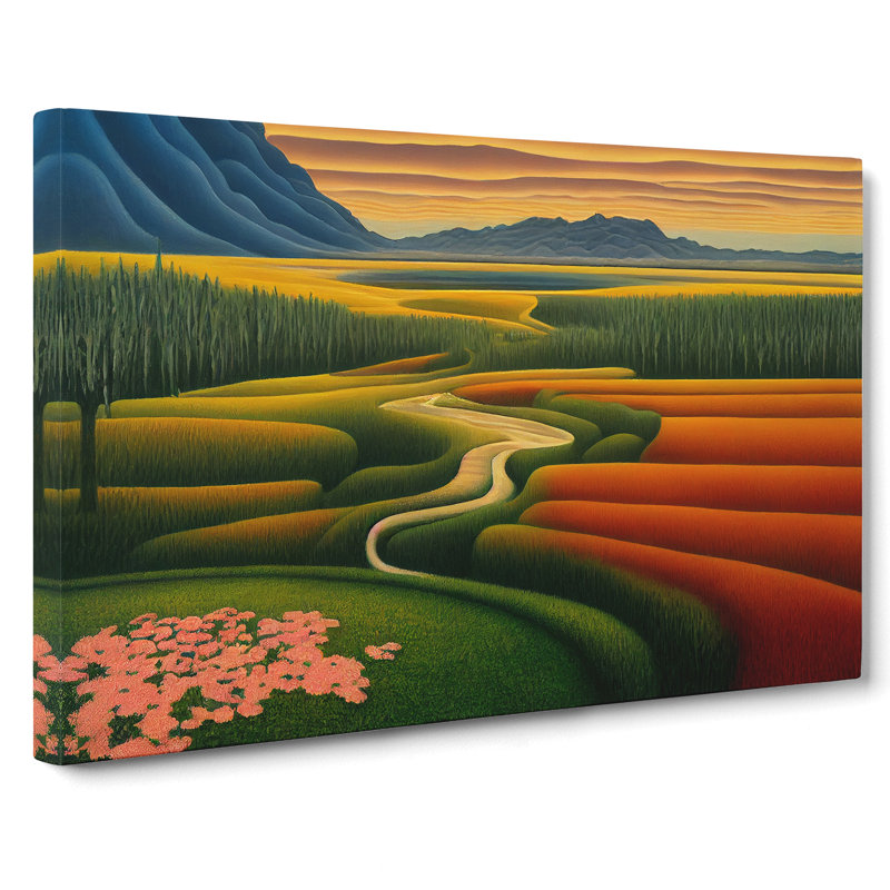 Spellbinding Spring Meadow Landscape - Wrapped Canvas Print, 50cm H x 76cm W x 3cm D