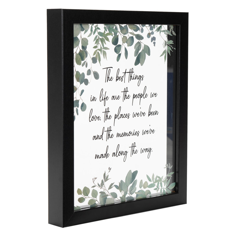 The Best Things In Life, reproduction d'art sur verre encadrée