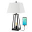 Lampe de table USB en métal Waylon