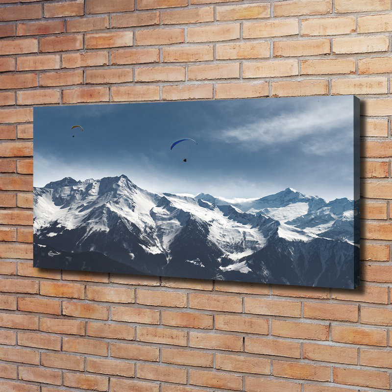 Paragliding Alps - Wrapped Canvas Print
