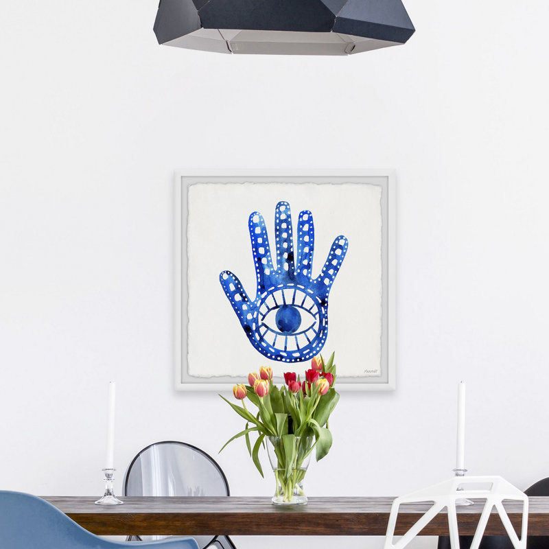 Hands Off - Single Picture Frame Painting, 45cm H x 45cm W x 3.81cm D