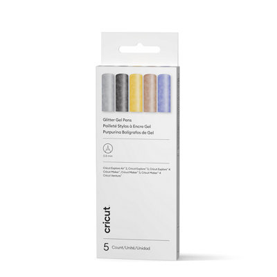 Cricut 2012176 Glitter Gel Pen Set Basics 5 ct 08 mm  Multicolor