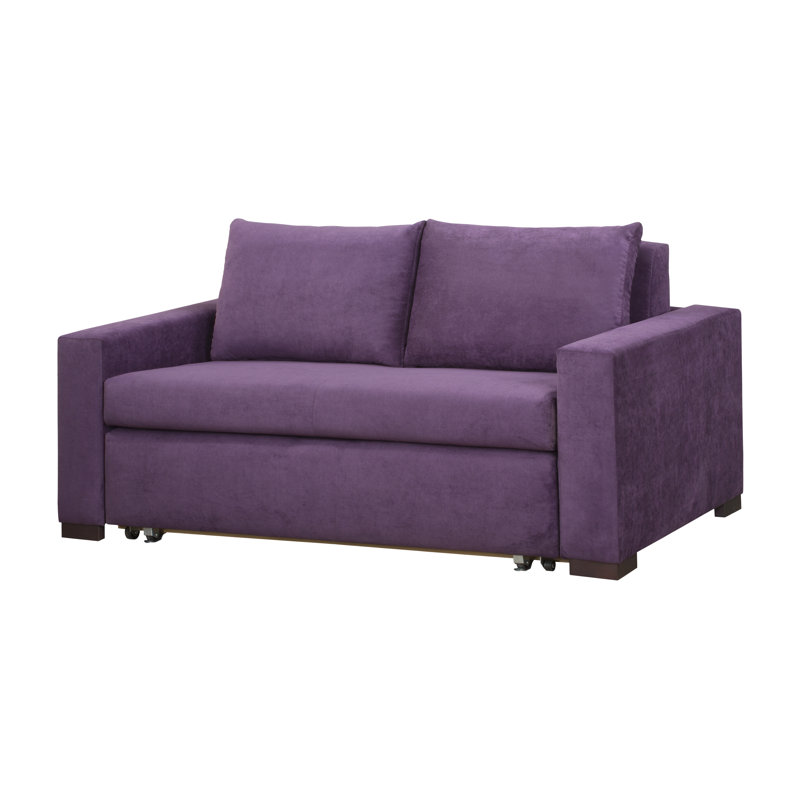 Conneautville Sofa Bed, Violet, Dark Brown