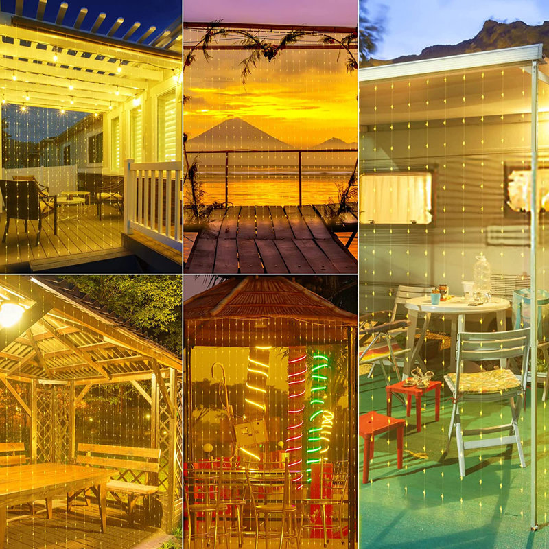 Gerdineke 200 - Bulb 116'' Solar Powered LED Curtain String Light