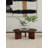 Round Solid Mango Wood Coffee Table Brown