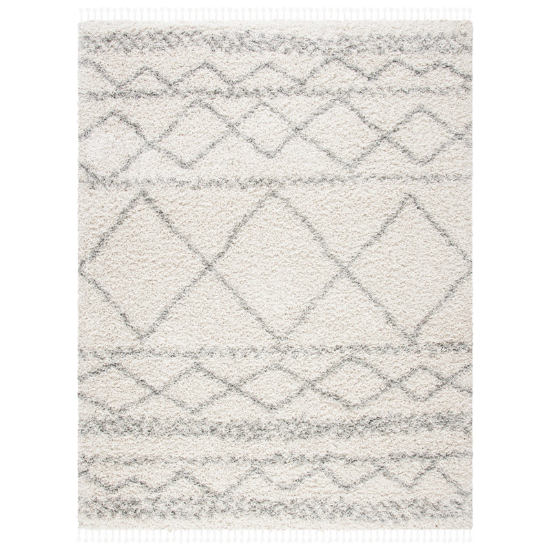 Mckamey Pro Lux Shag 400 Performance Geometric Rug, Rectangle 3' x 5'