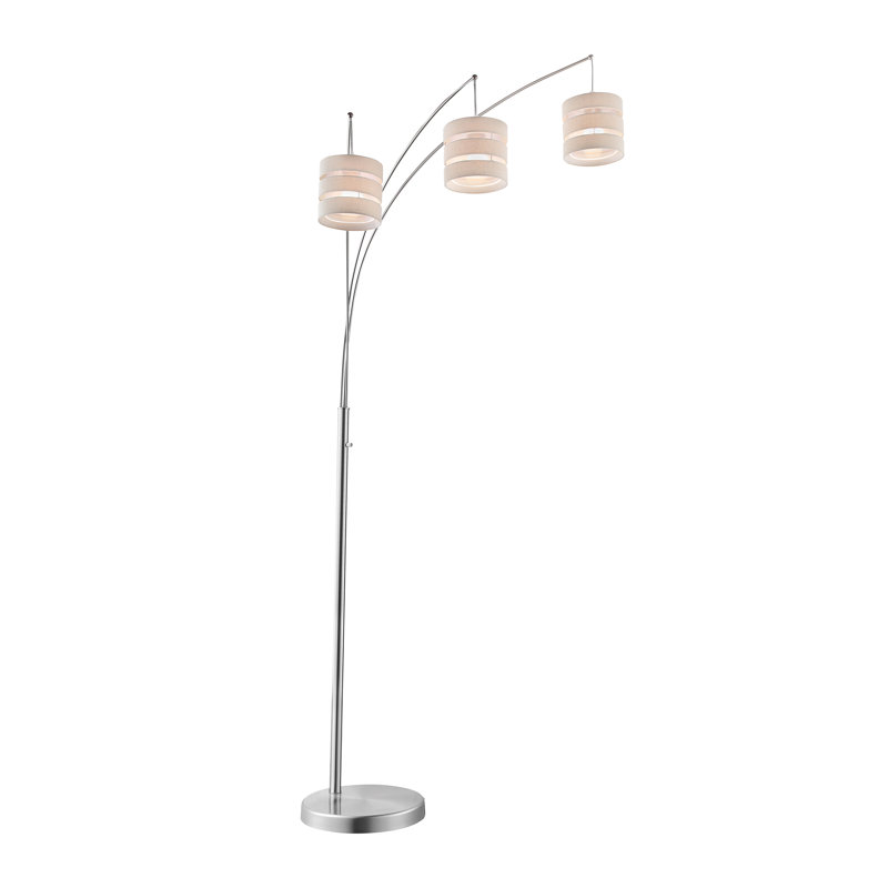 Maestas 92'' Brushed Nickel Tree Floor Lamp