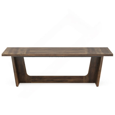 71" Executive Desk For Home Office – Industrial Rustic Wood Computer Table With Solid Wooden Pedestal, Large Writing Workstation For Study Or Business