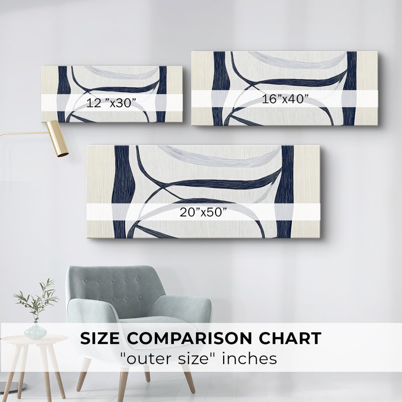 Toile tendue abstraite Seris 6, H 12 po x l 30 po