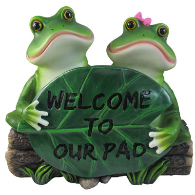 Statue Anton Welcome to Our Pad Frog