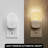 White Plug-In Dimmable Night Light With Acrylic Decor And 3000K Light