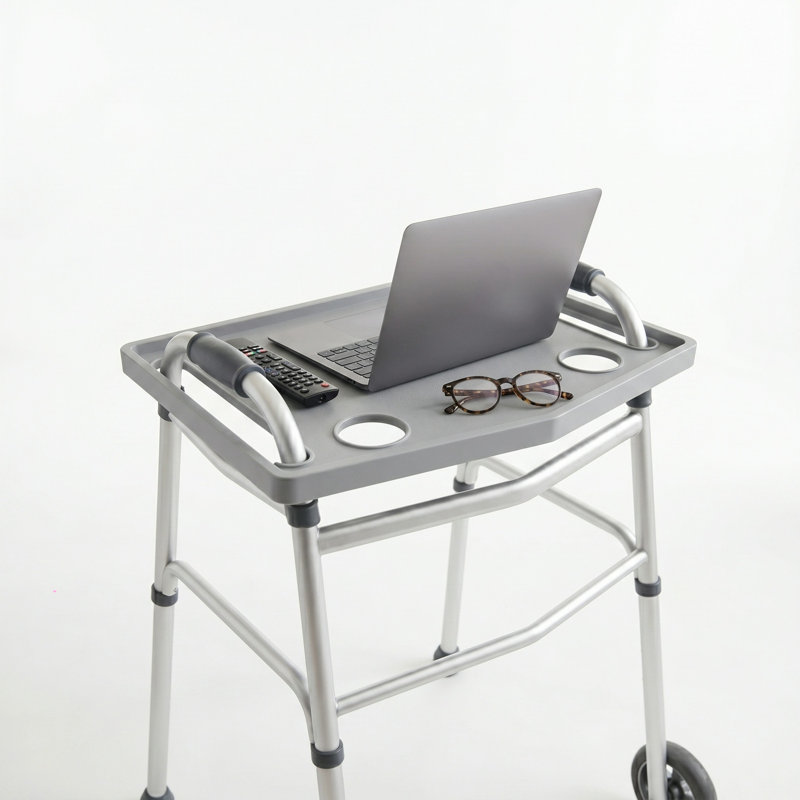 Table-plateau avec porte-gobelets Bluestone, gris