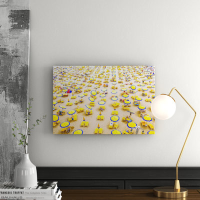 Yellow Umbrellas - Wrapped Canvas Print