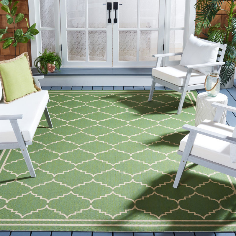 Herefordshire Performance Geometric Indoor/Outdoor Area Rug, Rectangle 9' x 12'