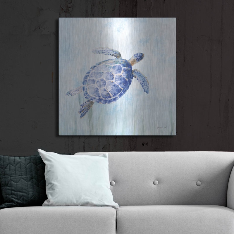  «Undersea Turtle 2» par Danhui Nai, art mural en métal