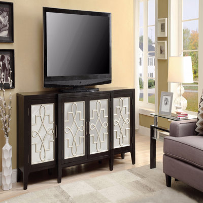 Armoire console au fini noir antique