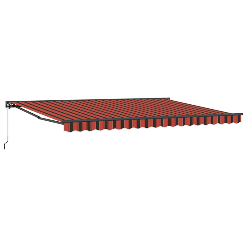 Brayden Studio 300cm D Fabric Cover Retractable Door / Window Awning, Orange/Brown/Anthracite, 450 cm W x 300 cm D