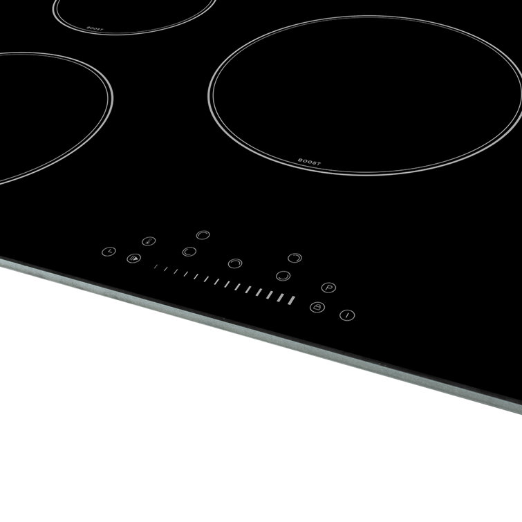 Electric Cooktop, thermomate 36 inch Built-in Radiant Electric Stove Top, 240V Ceramic Electric Stove with 5 Burners, 9 Heating Level, Timer & Kid