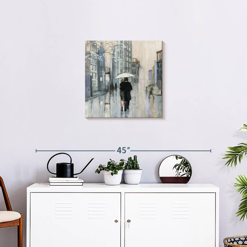 Sireci Spring Rain New York Neutral, 20" H x 20" W