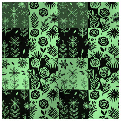Édredon Green Botanical Patchwork