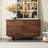 Light Luxury Storage Walnut Colored Buffet Table