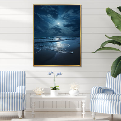 Beach Photo Serene Moonlight I, reproduction d'art sur toile