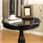 Table d'appoint ronde 26 po noire, aspect bois, table d'appoint 26,5 po de hauteur-984291036