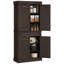 Garde-manger autoportant de 71 po avec 4 portes et 2 grandes armoires, armoire de rangement haute avec tiroir large pour la salle à manger, café