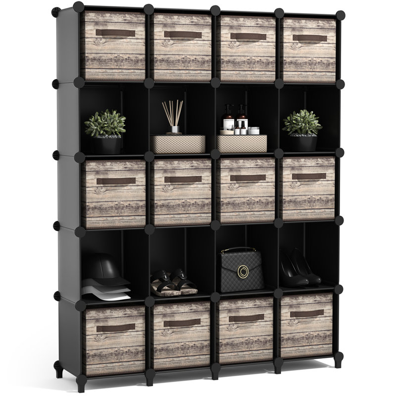 Organisateur de rangement cubique Sorbus, Noir, Paquet de 20