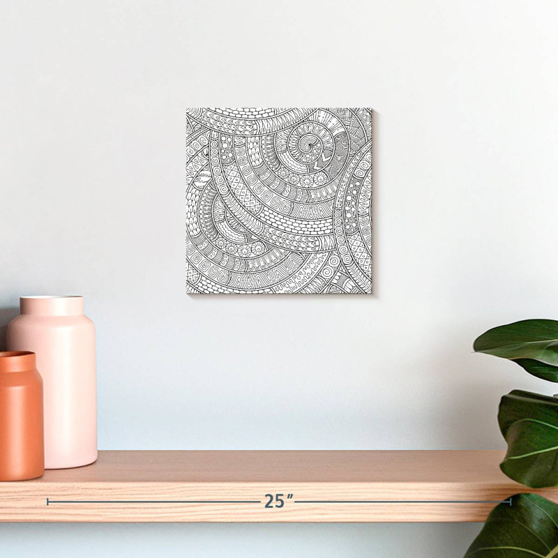 Kerner Zentangle Swirls, 10" H x 10" W