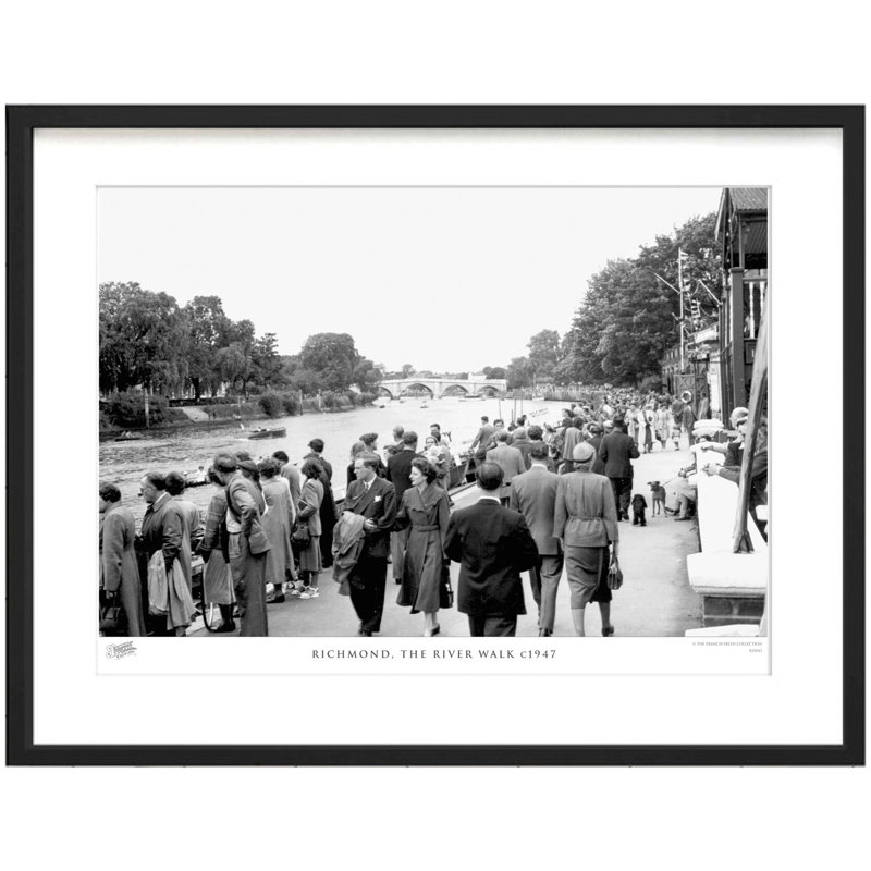 Richmond, The River Walk C1947 by Francis Frith - Single Picture Frame Print, 40cm H x 50cm W x 2.3cm D