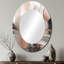Grand miroir mural ovale rose sur métal-1927664134